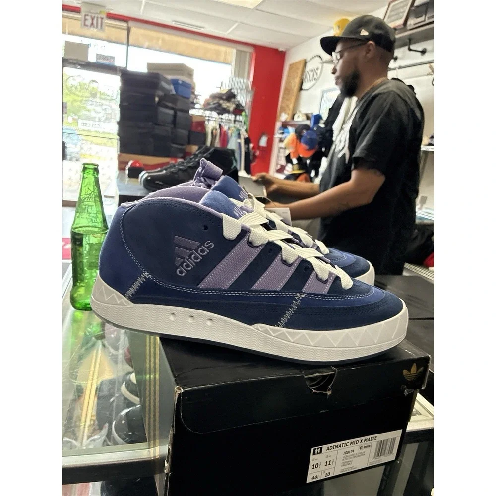 Maite Steenhoudt x adidas Originals Adimatic Mid Blue IG8174 Men's SZ 10.5 NEW